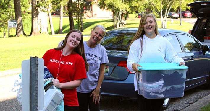 mother and daughters moving in